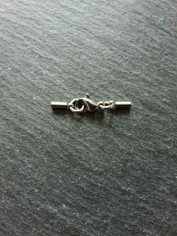 4 or 20 Stainless Steel End Cap Sets for 1mm Cord Necklaces (1.2mm end caps)