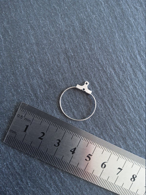 6 or 30 Stainless Steel 22mm Earring Hoops 25x22mm - ContentedCatz