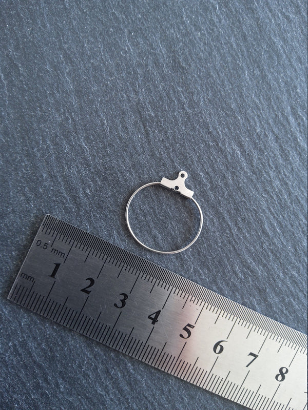 6 or 30 Stainless Steel 22mm Earring Hoops 25x22mm - ContentedCatz