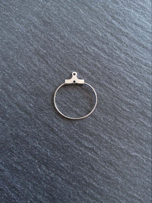 6 or 30 Stainless Steel 22mm Earring Hoops 25x22mm - ContentedCatz