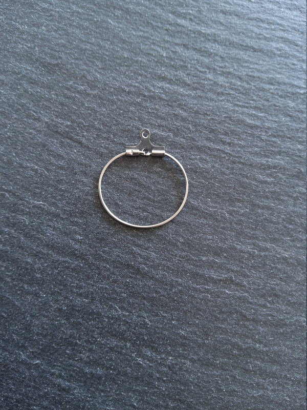 6 or 30 Stainless Steel 22mm Earring Hoops 25x22mm - ContentedCatz