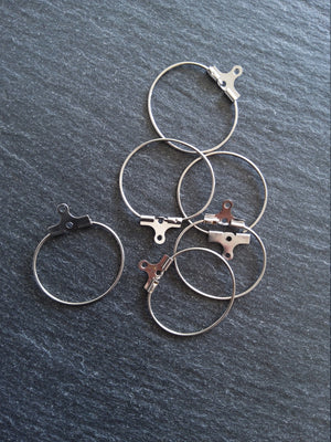6 or 30 Stainless Steel 22mm Earring Hoops 25x22mm - ContentedCatz