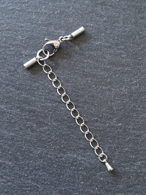 Stainless Steel End Cap Sets for 1.5mm Cord Necklaces (2mm Caps)