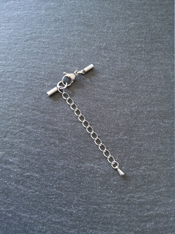 Stainless Steel End Cap Sets for 1.5mm Cord Necklaces (2mm Caps)