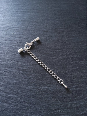 Silver Plated Crimp End Sets for 2mm to 2.5mm Cord Necklaces
