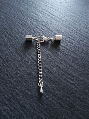 Silver Plated End Cap Sets for 5mm Cord Necklaces & Bracelets (5.5mm caps)