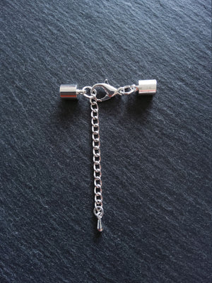 Silver Plated End Cap Sets for 5mm Cord Necklaces & Bracelets (5.5mm caps)