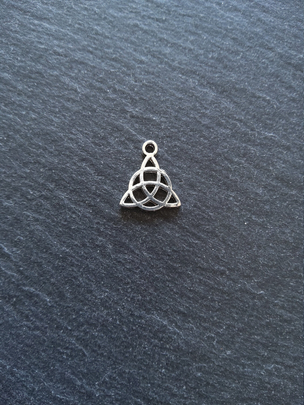 10 or 50 Triquetra Celtic Knot Charms Antique Silver Tone Alloy 15x17mm