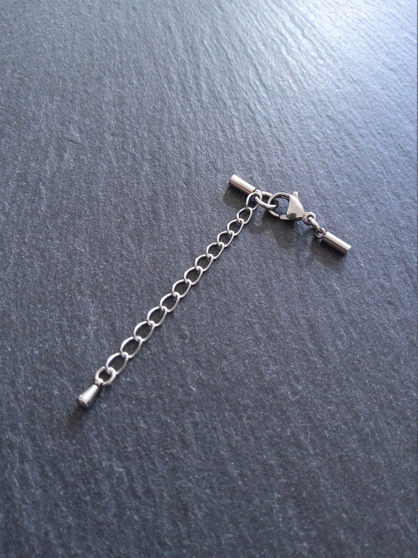 Stainless Steel End Cap Sets for 1.5mm Cord Necklaces (2mm Caps)