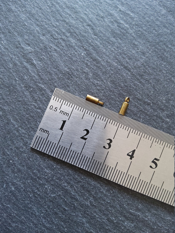 50, 250 or 1000 Antique Bronze End Caps for 1.5mm Cord Necklaces (2mm end caps) 8x2.8mm