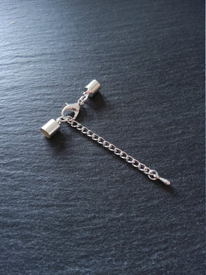 Silver Plated End Cap Sets for 5mm Cord Necklaces & Bracelets (5.5mm caps)