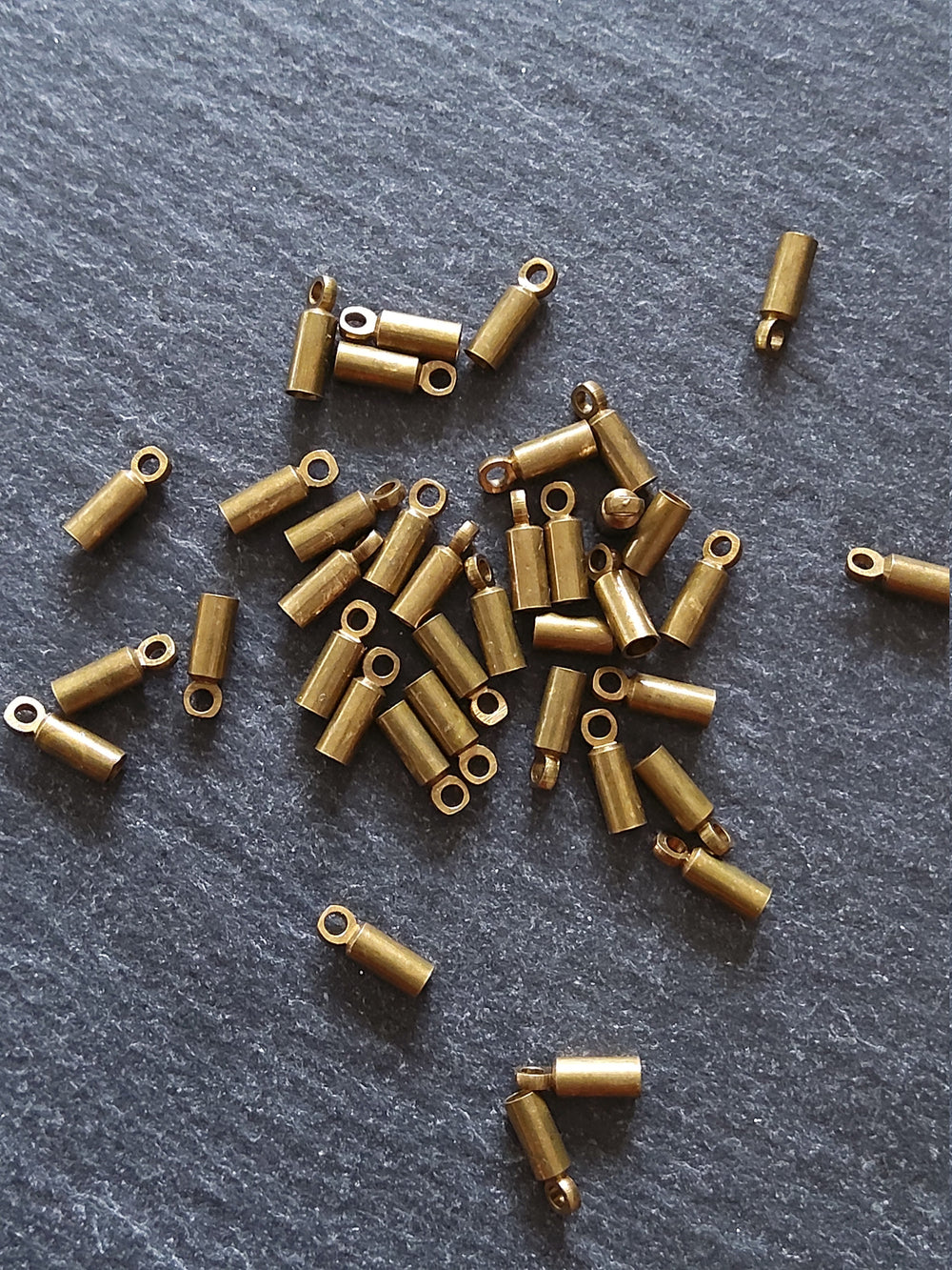50, 250 or 1000 Antique Bronze End Caps for 1.5mm Cord Necklaces (2mm end caps) 8x2.8mm