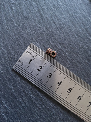 20 or 100 Antique Copper Alloy 6mm Flattened Round Macaron Spacer Beads 6x3mm Hole: 2mm