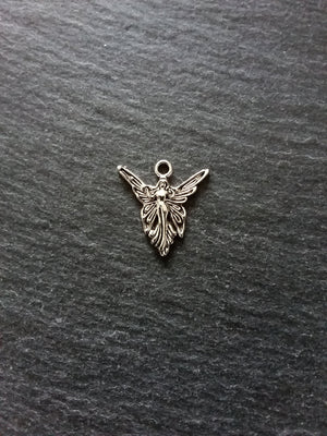 10 or 50 Fairy Charms Antique Silver Tone 20x19mm