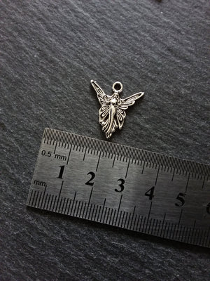 10 or 50 Fairy Charms Antique Silver Tone 20x19mm