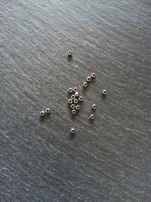 40 or 200 Stainless Steel 3mm Smooth Solid Round Spacer Beads 1mm Hole
