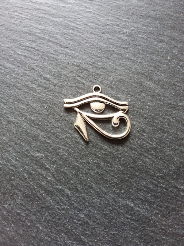 4 or 20 Eye of Horus Charms Egyptian Antique Silver Tone 33x26mm