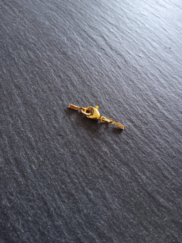 4 or 20 Real Gold Plated Folding Crimp End Sets for 0.5mm Cord for Necklaces