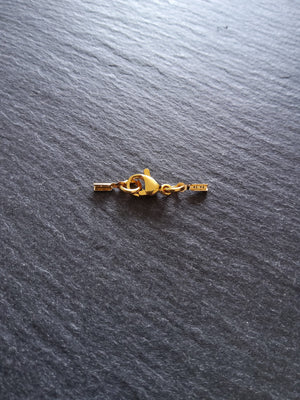 4 or 20 Real Gold Plated Folding Crimp End Sets for 0.5mm Cord for Necklaces