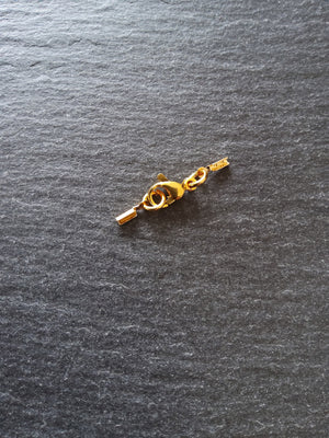 4 or 20 Real Gold Plated Folding Crimp End Sets for 0.5mm Cord for Necklaces