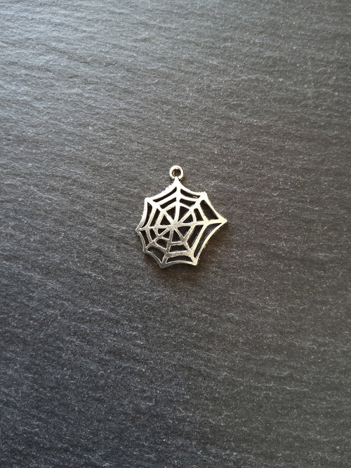 20 or 100 Cobweb Charms Antique Silver Tone 24x24mm - ContentedCatz