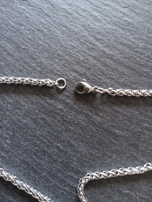 Stainless Steel Wheat Chain Necklace or Bracelet 3mm Wide