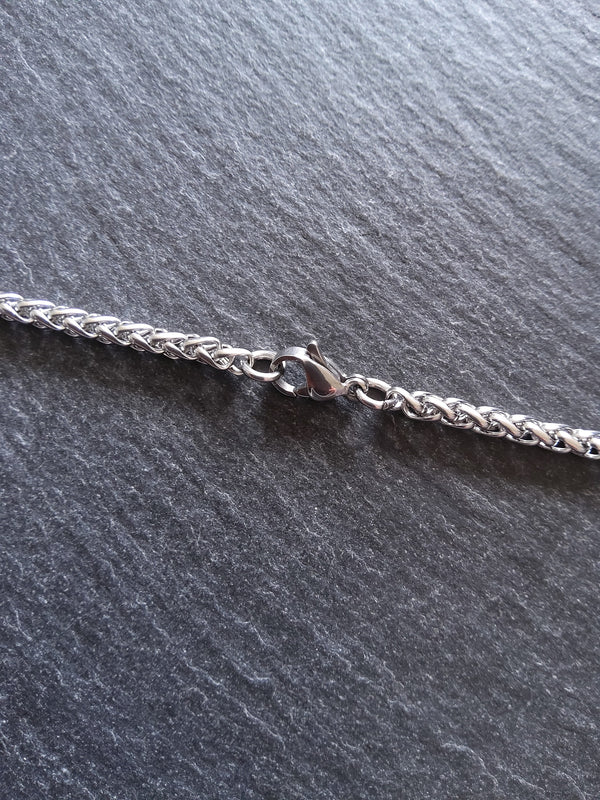 Stainless Steel Wheat Chain Necklace or Bracelet 3mm Wide