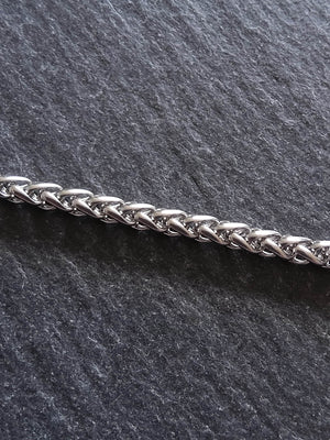 Stainless Steel Wheat Chain Necklace or Bracelet 3mm Wide