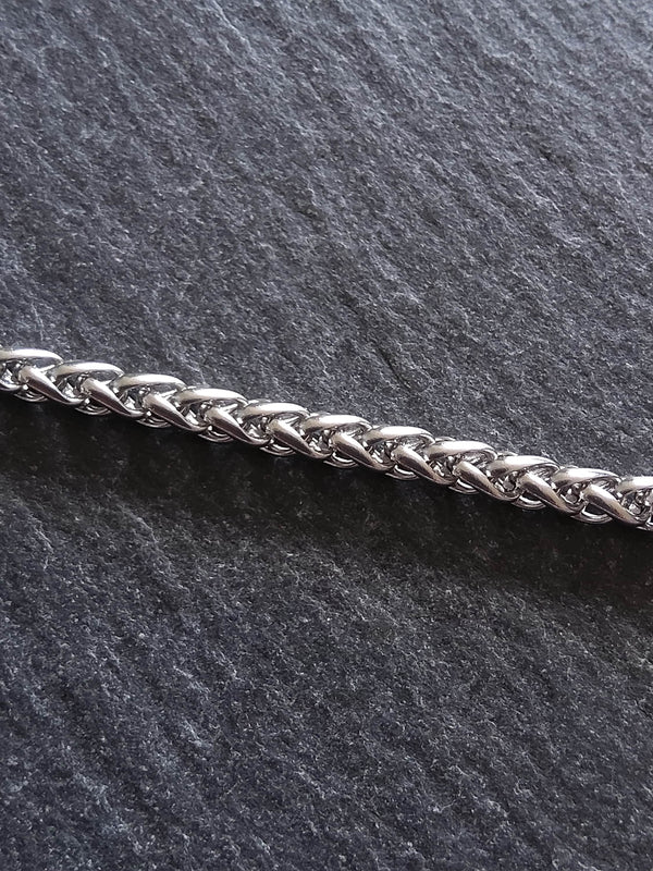 Stainless Steel Wheat Chain Necklace or Bracelet 3mm Wide