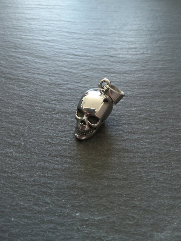 Stainless Steel Solid Skull Pendant 29x15x18mm