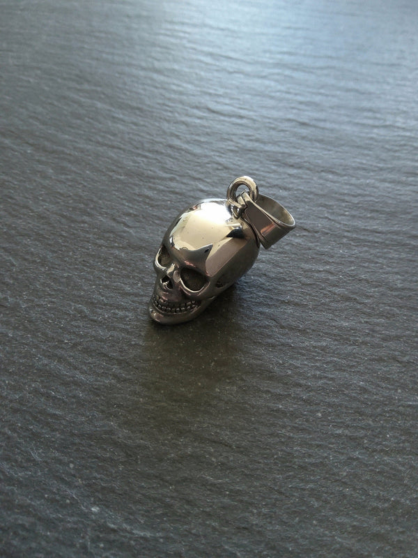 Stainless Steel Solid Skull Pendant 29x15x18mm