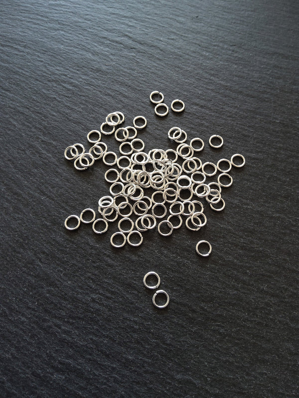 200 or 1000 Bright Silver Plated 6mm Jump Rings Strong 1mm (18 gauge)