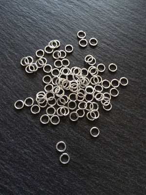 200 or 1000 Bright Silver Plated 6mm Jump Rings Strong 1mm (18 gauge)