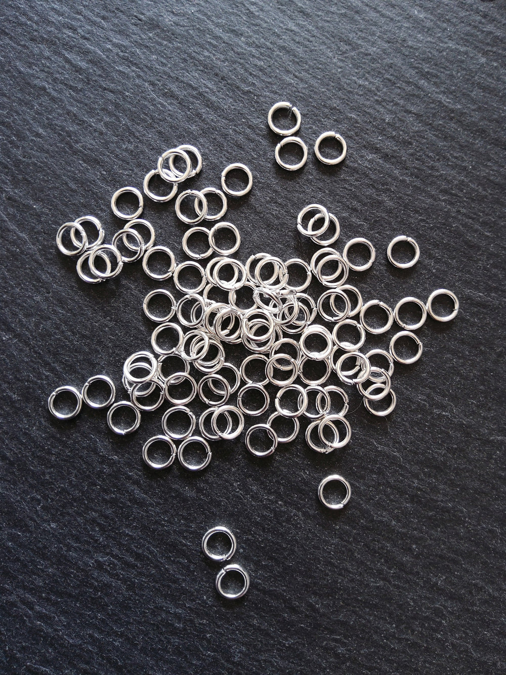 200 or 1000 Bright Silver Plated 6mm Jump Rings Strong 1mm (18 gauge)