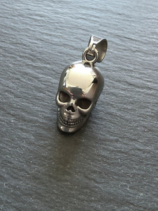 Stainless Steel Solid Skull Pendant 29x15x18mm