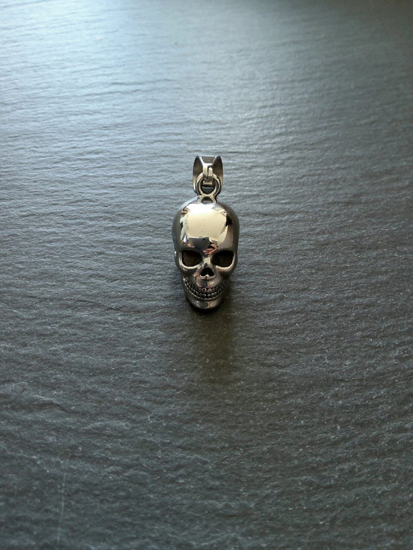 Stainless Steel Solid Skull Pendant 29x15x18mm