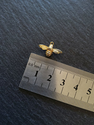Lovely Little Real Gold Plated Bee Charms 11.5x17x4.5mm Nickel FREE