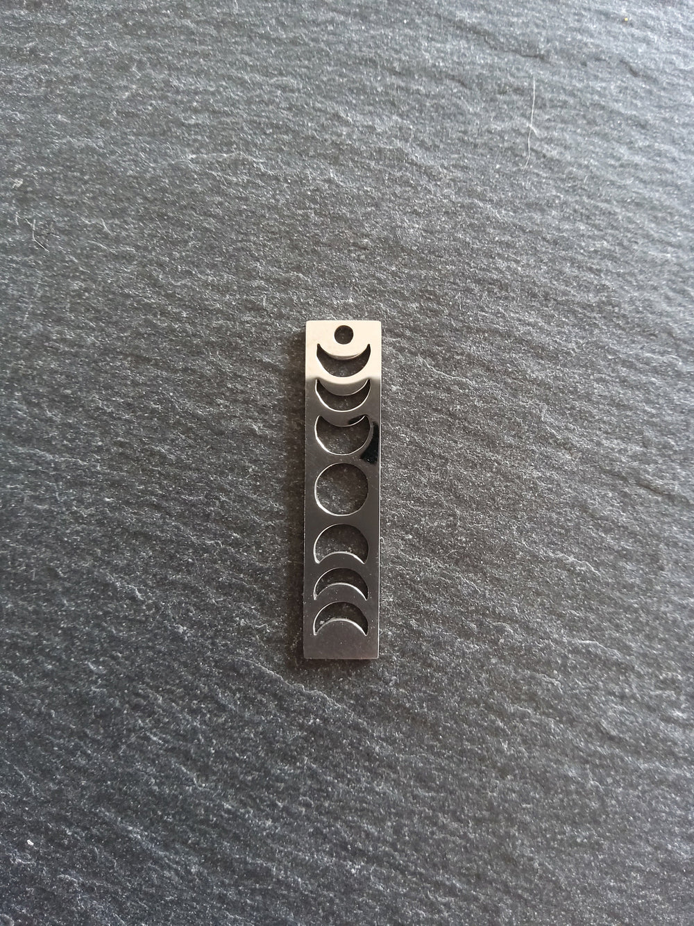 2 or 10 Stainless Steel Phases of the Moon Charms Flat 35x8x1mm