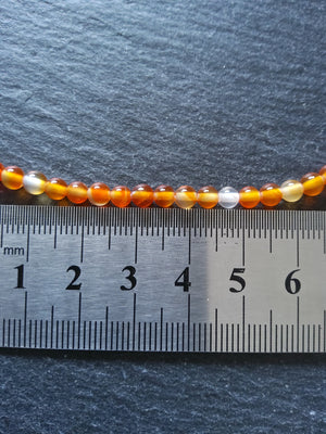 4.3mm Carnelian Beads Grade A Natural Dyed Round Polished Full 16 inch Strand Hole: 1mm