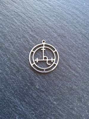 2 or 10 Stainless Steel Sigil of Lilith Charms 24.5x22x0.7mm