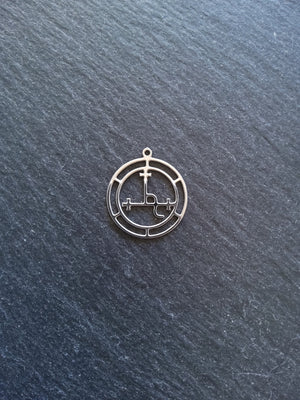 2 or 10 Stainless Steel Sigil of Lilith Charms 24.5x22x0.7mm