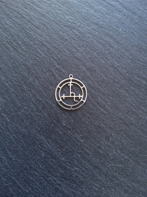 2 or 10 Stainless Steel Sigil of Lilith Charms 24.5x22x0.7mm