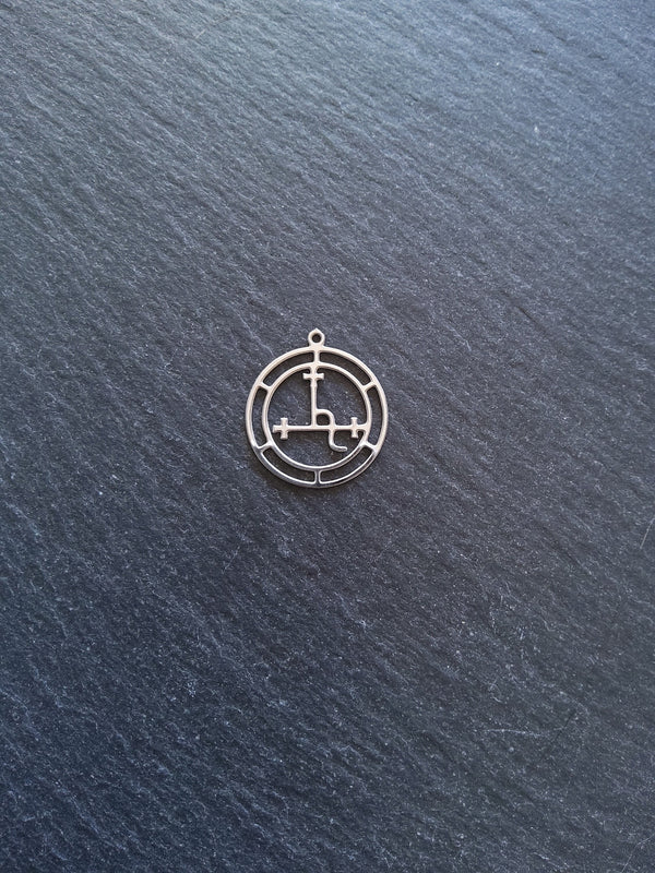 2 or 10 Stainless Steel Sigil of Lilith Charms 24.5x22x0.7mm