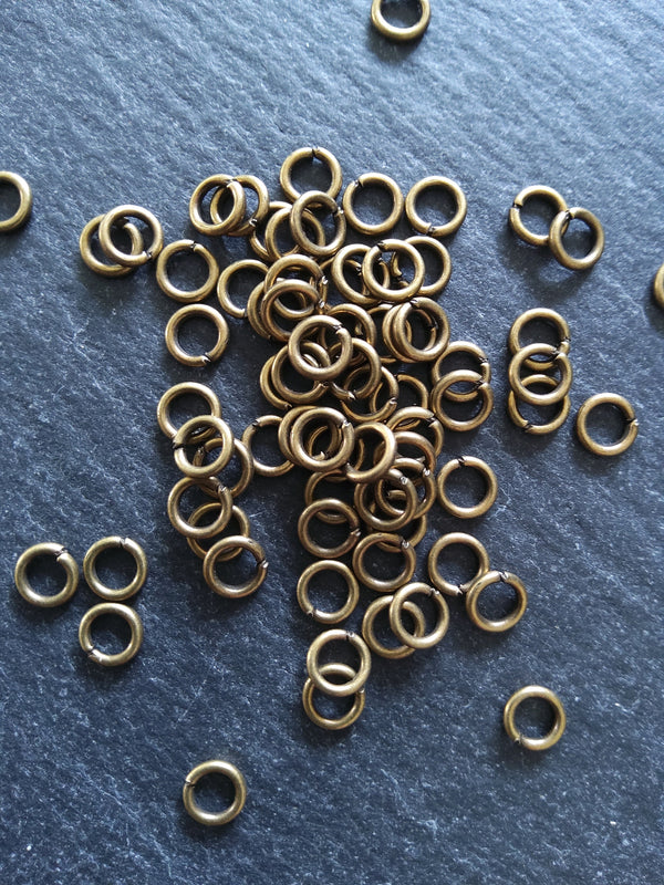 200 or 1000 Antique Bronze Tone 5mm Diameter Jump Rings Strong 0.9mm (20 Gauge)