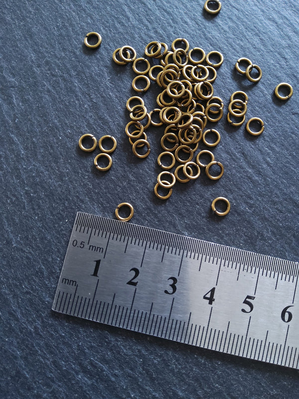 200 or 1000 Antique Bronze Tone 5mm Diameter Jump Rings Strong 0.9mm (20 Gauge)