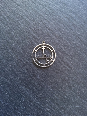 2 or 10 Stainless Steel Sigil of Lilith Charms 24.5x22x0.7mm