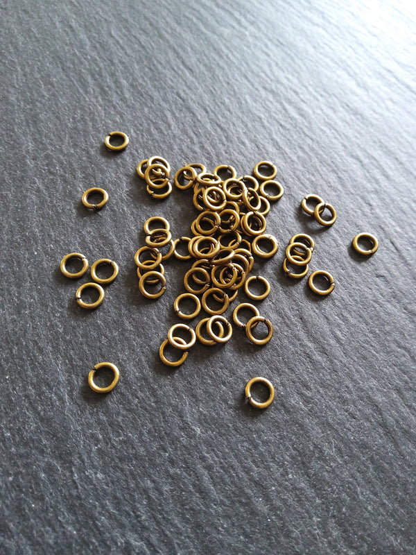 200 or 1000 Antique Bronze Tone 5mm Diameter Jump Rings Strong 0.9mm (20 Gauge)
