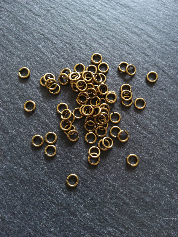 200 or 1000 Antique Bronze Tone 5mm Diameter Jump Rings Strong 0.9mm (20 Gauge)