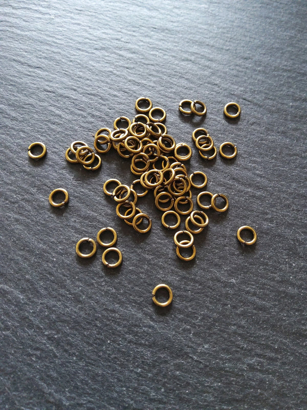 200 or 1000 Antique Bronze Tone 5mm Diameter Jump Rings Strong 0.9mm (20 Gauge)