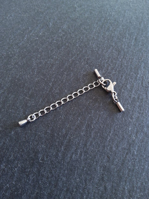Stainless Steel End Cap Sets for 1mm Cord Necklaces (1.5mm end caps)